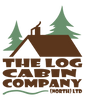 Logo of The Log Cabin Company North Ltd featuring a wooden cabin with chimney surrounded by pine trees, representing bespoke log cabin design and installation in the UK